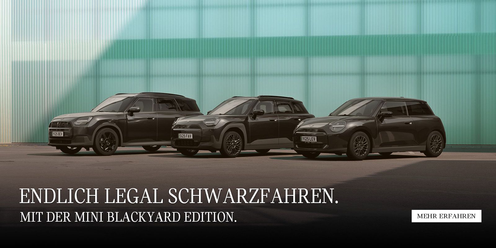 Endlich legal schwarzfahren. Mit der MINI Blackyard Edition.