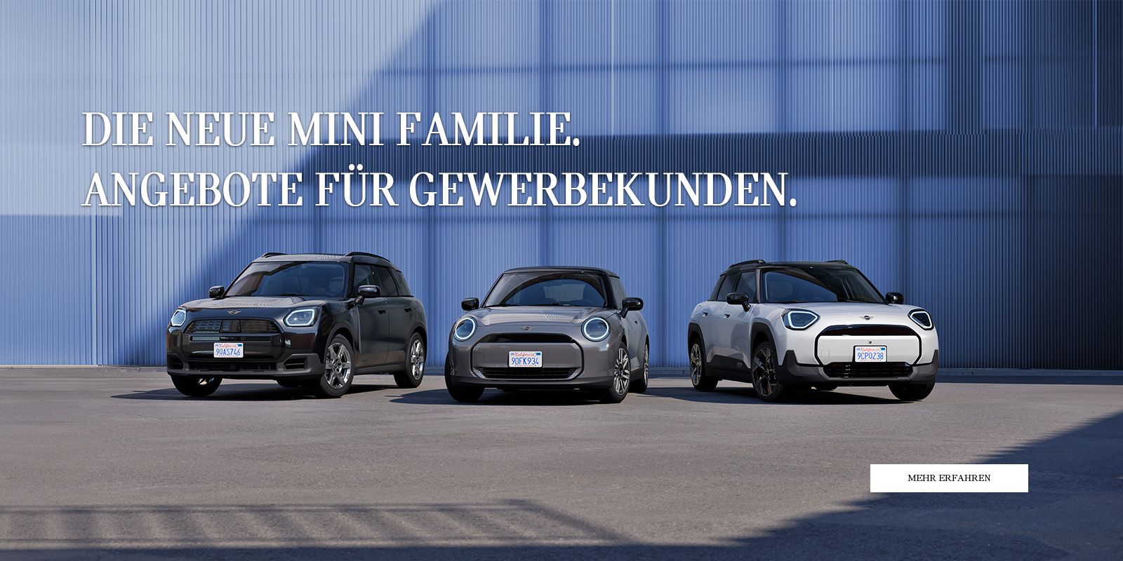 Die neue MINI Familie. Angebote für Gewerbekunden. Die neue MINI Familie. Angebote für Gewerbekunden.